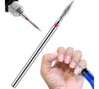 - Punta diamantata - Fiamma (Anello Rosso) I Attacco per Tagliaunghie I Punte per Manicure Apparativa e Pedicure I Grinding Attacco per smerigliatrici Elettriche I Nail Drill Bit (FA10R023/10)