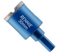 Punta diamantata per sega a tazza da 30 mm con gambo triplo per piastrelle in gres porcellanato, ceramica, ardesia, pietra, granito, marmo, vetro, sega a tazza con nucleo diamantato