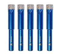 Punta Diamantate a Secco 10mm - BRSCHNITT punta diamantataper Seghe a Tazza per Granito, Marmo, Muratura, Cemento, Piastrelle/Ceramica,Kit di Punte Diamantate Brasate Sottovuoto（5 pezzi）
