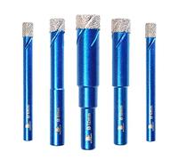 Punta Diamantate a Secco 6 6 8 10 12mm - BRSCHNITT punta diamantataper Seghe a Tazza per Granito, Marmo, Muratura, Cemento, Piastrelle/Ceramica,Kit di Punte Diamantate Brasate Sottovuoto（5 pezzi）