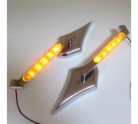 Punta Diamante LED Giro Signal Integrare Specchio Per All Honda Kawasaki Suzuki