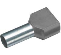 Punta doppia destremitata per cavo Vogt Verbindungstechnik 460612D 4 mm² x 12 mm parzialmente isolato grigio 100 pz