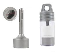 Punta driver per asta di messa a terra in acciaio forgiato, diametro interno 19 mm e 21 mm, resistente per installazione di aste di messa a terra per pali di recinzione, argento, (21 mm)