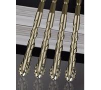 Punta eccentrica seghettata a quattro taglienti per la perforazione a secco di piastrelle di ceramica, vetro, marmo, cemento, punte da trapano in acciaio inossidabile