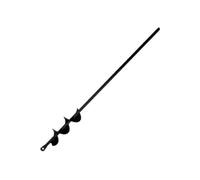 Punta elicoidale a trivella da giardino, 45 cm di lunghezza x 4 cm di larghezza, trivella a 3 lame per piantare, fori per pali e scavo del terreno