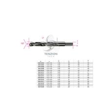 Punta Elicoidale Cilindrica Serie Corta HSS Codolo Ridotto Brunita - Beta 412A