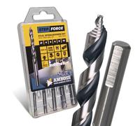 Punta elicoidale Step Force, 5 pezzi Set Ø 4 - 10 mm - HSS-G DIN 338 per acciaio, acciaio da costruzione, alluminio, metalli non ferrosi AMBOSS WERKZEUGE® per lamiere, profili - esagonale per trapano