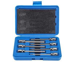 Punta Esagonale Extra Lunga 7 Pezzi Presa Shex Set di Sei Bit Set di Chiavi a Bussola 3/4/5/6/7/8/10 Mm Kit di Attrezzi per la Riparazione Dell'unità Dotato di Scatola di Immagazzinaggio, Lunghezza