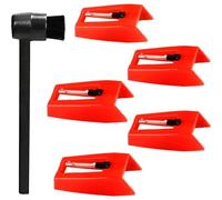 Punta fonografo ago giradischi ago con spazzola fonografo parte di ricambio per i giocatori