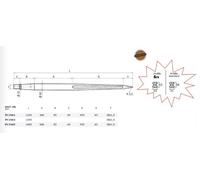 Punta Forca Dente Caricatore Rotoballa Tutte le misure 800/1400 e Profili Ø36/43