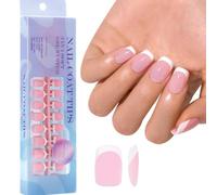 Punta Gel Punta Francese Testi 3 In1 X Punte Rivestimento Pre-applicato Copertina Pinna Basare Con Pinna Con Chiodi A 1 Passo Falsi Chiodi Morbidi Unghie Gel Morbida Mandorla Quadrata