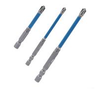 Punta magnetica per cacciavite a croce FPH2 in lega di acciaio con trattamento antiruggine nero fosfatato, lunghezze multiple per interruttore a presa (65 mm)