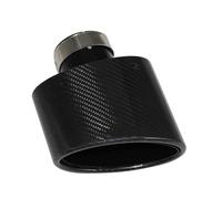 Punta Marmitta Per Auto Decorazione Ugello Tubo Di Scarico Universale Inossidabile Nero Ovale 150 Mm Inclinabile A Sinistra Destra Tubo Di Scappamento(Left 57MM)