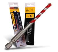 Punta multiusos HM da 5,0 mm di diametro - legno, lamiera, pannelli di gesso, profilo metallico, piastrelle, muratura, ecc. - Amboss Tools Multi Force Multibroca Punta multiuso a 6 facce per trapani /