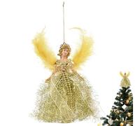 Punta per albero di Natale, angelo di Natale, punta 'albero, graziosa decorazione per giardino, matrimonio, porta della cameretta dei bambini, soffitto del giardino anteriore