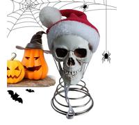 Punta per Albero di Natale,Cimasa Teschio per Albero di Natale | Testa di Scheletro 13 cm per Halloween Festività Casa Stregata Portico Giardino Piscina Interno Patio Esterno