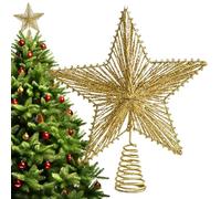 Punta Per Albero Di Natale Decorativa | Decorazioni Scintillanti Per Albero Di Natale,Stella Per L'Albero Di - Per Uso Sia Interno Che Esterno In Stile Vintage Per Casa E Fattoria
