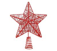 Punta per Albero di Natale, Decorazione Ideale per la Cima dell'Albero (Rosso, 1x)