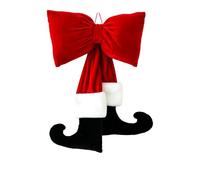 Punta per Albero di Natale in Velluto Fiocco 3D Grande Decorazione | Perfetta decorazione festiva: Elemento unico per soggiorno e albero, porta calore e gioia(22cm/8.7in)