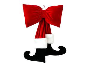 Punta per Albero di Natale in Velluto Fiocco 3D Grande Decorazione | Perfetta decorazione festiva: Elemento unico per soggiorno e albero, porta calore e gioia(50cm/19.7in)