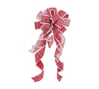 Punta per albero di Natale, nastro, topper per decorazioni natalizie, ottimo regalo, decorazione natalizia, 35,6 x 88,9 cm, supporto decorativo per eventi (rosso, taglia unica)
