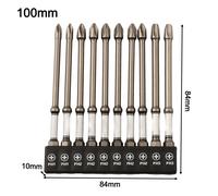 Punta per Cacciavite Set Universale Bianco Grigio Con Sostegno 0.6cm 50mm Lungo