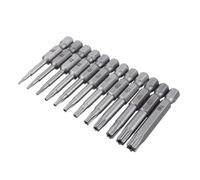 Punta per cacciavite Torx da 50 mm in lega di acciaio con codolo esagonale da 1/4" che offre una forte ritenzione magnetica della vite e resistenza alla torsione negli utensili elettrici ()