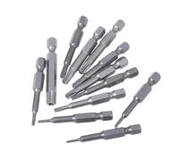 Punta per cacciavite Torx da 50 mm in lega di acciaio con codolo esagonale da 1/4" che offre una forte ritenzione magnetica della vite e resistenza alla torsione negli utensili elettrici ()