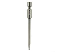 Punta per cacciavite Torx T40 da 75 mm con testa magnetica, codolo esagonale da 6,35 mm, in lega di acciaio, per progetti domestici fai da te e luoghi di lavoro, argento (per foro T10)
