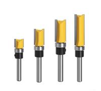 Punta per fresa con codolo da 6 mm e cuscinetto superiore da 1/2 pollice, per taglio a filo di laminati e impiallacciature nella fabbricazione del legno (25)