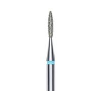 PUNTA PER FRESA DIAMANTATA PER UNGHIE, TIPO "FIAMMA", DUREZZA BLU, DIAMETRO TESTA 1,6 MM/ PARTE OPERANTE 8 MM (CONFEZIONE DA 6 PEZZI)