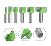 Punta per fresa inferiore in carburo per la pulizia, codolo da 12,7 mm, per trimmer elettrico, centri di lavoro CNC, adatta per legno, acrilico, MDF, PVC (15 mm)