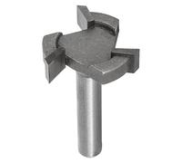 Punta per fresatrice CNC per superfici con codolo da 1/4 di pollice, per appiattire lastre e piallare, diametro di taglio 2,5 cm, pialla in carburo per legno, fresa per la lavorazione del legno (3 ali