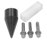 Punta per Legna Ardere per Spaccare il Legno a Cono Punta per Spaccalegna per Legno Strumento in Acciaio Al Carbonio con Gambo Rimovibile 3 Pezzi (42MM)