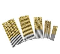 Punta per legno, Punte elicoidali in acciaio rapido con rivestimento in titanio e gambo dritto(50pcs)