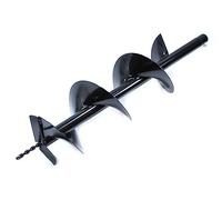 Punta per Mototrivella a Scoppio | Diametro 30 cm | Lunghezza Utile 60 cm | Lunghezza Totale 80 cm | Diametro Attacco 2 cm | Doppia Spirale | in Acciaio