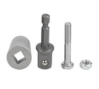 Punta per mozzo per rimorchio in acciaio inossidabile per albero di trasmissione jack da 1", foro per albero da 26 mm con adattatore per presa da 30,5 cm, compatibile con trapano elettrico e