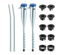 Punta per ombrellone in acciaio Picchetto da giardino 2 pz. Acciaio 1,4 kg