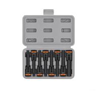 Punta per presa elettrica, adattatore per cacciavite esagonale da 1/2 pollici, per avvitatore a percussione e utensili elettrici (9 pezzi, 100 mm)