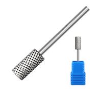 Punta per smerigliatrice cilindrica in acciaio per la rimozione precisa acrilica e unghie lisce, strumento salone, testa di rettifica cilindro per acrilico, strumento di lucidatura antiscivolo