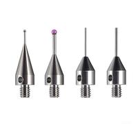 Punta per sonda CMM Stylus con ago gioiello rosso e stelo in carburo adatto per macchine CNC e CMM, materiale non magnetico e resistente all'usura (S2020)