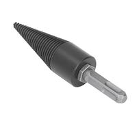 Punta per Spaccare il Legno Spaccalegna per Legna Ardere Cono in Acciaio Al Carbonio Spaccalegna per Spaccalegna con 3 Pezzi di Gambo Rimovibile (32MM)