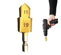 Punta per svasatura in metallo,Punta per svasatura - Alesatore per punte coniche svasatrici - Punta per alesatura per tubi, protezione per raccordi in PVC, punta a cambio rapido con gambo