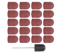 Punta per trapano a banda per unghie Bib art per chiodo di lucidatura del tappo di levigatura Accessorio 10 x 15 mm di vetratura fine di alta resistenza per manicure per le nail (Brown)