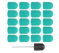 Punta per trapano a banda per unghie Bib art per chiodo di lucidatura del tappo di levigatura Accessorio 10 x 15 mm di vetratura fine di alta resistenza per manicure per le nail (Green)
