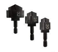 Punta per trapano a gradini con gambo esagonale progettata per sollevamento tubi in PPR e attività di collegamento del tubo dell'acqua, supporto per diametro del tubo da 20 mm, 25 mm, 32 mm (C)