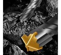 Punta per trapano a percussione 30 x 350 mm per calcestruzzo, con punta in carburo, design a doppia elica per una rimozione efficiente della polvere, compatibile con (28 x 350 mm)