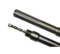 Punta per trapano a percussione SDS MAX DM 40 - 160 mm, con prolunga da 160 mm, per martello perforatore SDS MAX (prolunga SDS MAX 300 mm)