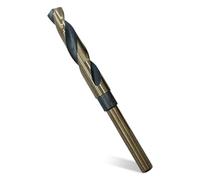 Punta per trapano al cobalto HSS da 14 mm, gambo ridotto da 14 mm, con gambo rotondo da 10 mm, per acciaio inossidabile, metallo, legno, plastica, acciaio ad alta velocità 6542 (14 mm)