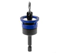 Punta per trapano con limitatore di nucleo con gambo da 9,5 mm e svasatura integrata per un uso affidabile della lavorazione del legno su cerniere e progetti personalizzati per cassetti (9,5 x 2,8)